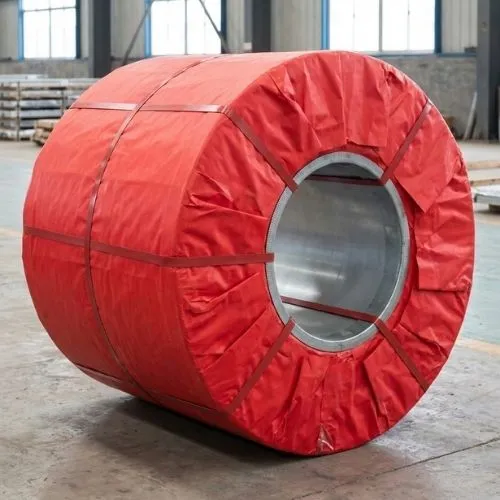 Kırmızı Ambalajlı Rulo Sac ve Galvaniz Çelik Yükü